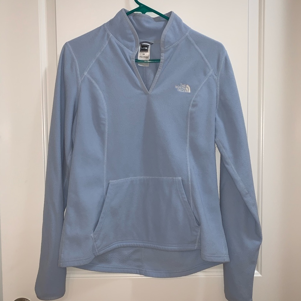 The North Face fleece pull over sweater.